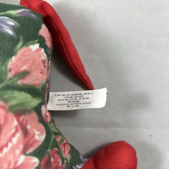 Vintage 1992 Four Star International Floral Plush Rocking Horse - Picture 8 of 11
